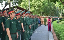 1.000 cán bộ, chiến sĩ làm nhiệm vụ diễu binh, diễu hành tham quan Khu Di tích Chủ tịch Hồ Chí Minh