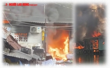 Toàn cảnh cháy lớn sát chợ Bình Trưng, người dân tháo chạy