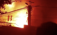 Cháy lớn tại xưởng mây tre giang đan rộng ngàn m2