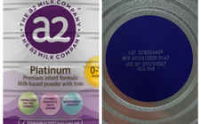 Rà soát, thu hồi 3 lô sữa a2 Platinum Premium cho trẻ nhỏ