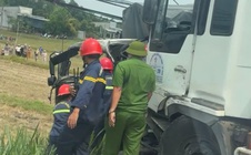 Hiện trường vụ tai nạn giao thông liên hoàn ở Tây Ninh khiến tài xế chết thảm
