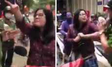 Người phụ nữ xưng là "công an phường", liên tục lăng mạ và tấn công công an