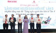 Báo Người Lao Động đang trao giải Cuộc thi "Lắng nghe người dân hiến kế"