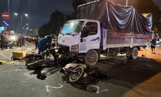 Ô tô tải tông hoàng loạt xe máy dừng đèn đỏ, một người chết tại chỗ
