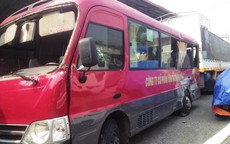 Xe tải tông xe khách, 20 người nhập viện