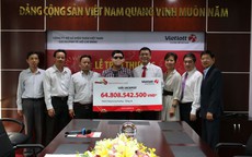 Vietlott đã trao thưởng cho người trúng 65 tỉ đồng