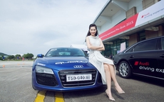 Hoa hậu Đặng Thu Thảo rạng rỡ bên Audi R8