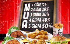 KFC “Mua bao nhiêu giảm bấy nhiêu”