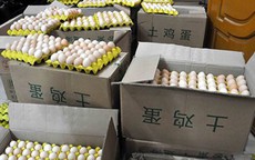 Một đêm bắt 18.000 quả trứng gà in chữ Trung Quốc