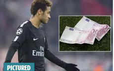 Fan Bayern ném tiền giả có hình Neymar