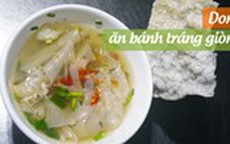 Don ăn bánh tráng giòn