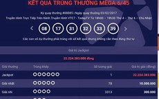 Trúng hơn 22,2 tỉ đồng từ Jackpot