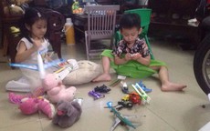 Giúp con dọn rác