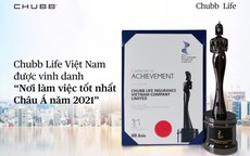 HR Asia Magazine vinh danh Chubb Life Việt Nam là "Nơi làm việc tốt nhất châu Á 2021"