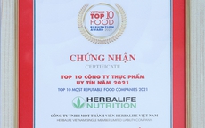 Herbalife Việt Nam được vinh danh Top 10 Công ty thực phẩm uy tín năm 2021