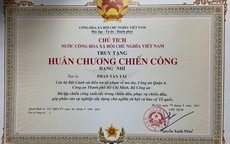 Chủ tịch nước tặng Huân chương Chiến công cho Đại úy Phan Tấn Tài