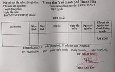 Yêu cầu kiểm điểm việc cấp phiếu test nhanh Covid-19 để trống thông tin