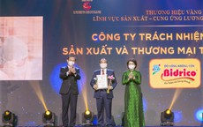 Bidrico nhận giải thưởng Thương hiệu Vàng TP HCM năm 2021
