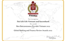 Dai-ichi Life Việt Nam và Sacombank - “Nhà cung cấp dịch vụ Bancassurance tốt nhất Việt Nam 2022”