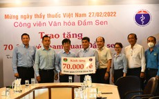 Tặng 70.000 vé tham quan Đầm Sen cho các y - bác sĩ chống dịch