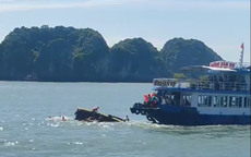 Va chạm với tàu du lịch, tàu chuyển tải bị chìm khiến 1 nữ du khách tử vong