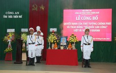 Trao bằng Tổ quốc ghi công cho liệt sĩ Võ Duy Khánh