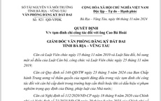Bắt một nhân viên Chi nhánh văn phòng Đăng ký đất đai ở Bà Rịa- Vũng Tàu 