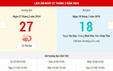 Lịch Âm hôm nay (27-2) và tin tức về thời tiết