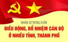 Nhân sự trong tuần: Điều động, bổ nhiệm cán bộ ở nhiều tỉnh, thành phố