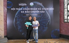 Nhà tạo mẫu tóc Anh Đức dự chương trình "Chẩn đoán và chăm sóc da đầu chuyên sâu"