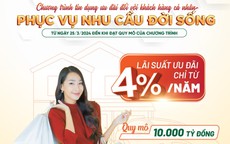 Ưu đãi khách hàng vay vốn phục vụ nhu cầu đời sống với lãi suất cho vay chỉ từ 4,0%/năm