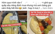 "Hết hồn" với giá 1 múi sầu riêng hơn 200.000 đồng ở siêu thị