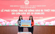 Công ty Yến sào Khánh Hòa ủng hộ 200 triệu đồng cho đồng bào bị thiệt hại do bão lũ 