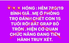 Sự thật về thông tin lan truyền "mẹ đánh con tử vong rồi bắt Grab bỏ trốn" ở TP HCM 