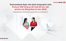 Techcombank lọt top 100 nơi làm việc tốt nhất Đông Nam Á