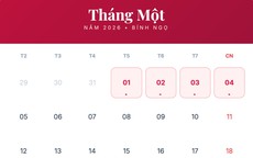 Bộ Nội vụ thông báo về lịch nghỉ Tết Dương lịch 4 ngày liên tục