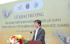 Tân Giám đốc Sở Y tế Hà Nội nói gì tại lễ khai trương UAV vận chuyển thuốc?