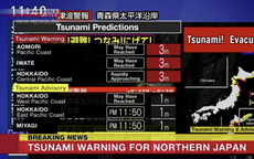 Nóng: Nhật Bản động đất mạnh nửa đêm, cảnh báo sóng thần