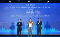Generali Việt Nam lọt Tốp 10 công ty bảo hiểm uy tín năm 2025