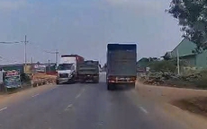 CSGT xử lý tài xế xe tải vượt ẩu sau phản ánh của người dân