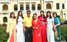 Ba thế hệ gia đình nhà Lý Hùng - Lý Hương du xuân