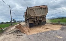 Yêu cầu siết chặt xe chở đất thi công sân bay Phù Cát vì cày nát tuyến ĐT 638