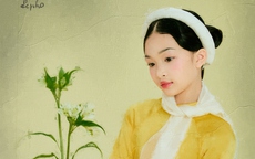 Ruby Tâm Nhi dịu dàng hóa nàng thơ mùa xuân trong tranh Đông Dương