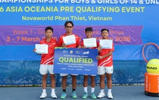 Tay vợt 14 tuổi TP HCM giúp tuyển quần vợt nam vô địch giải ITF trên sân nhà
