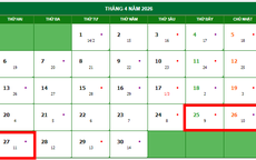 Bộ Nội vụ: Không hoán đổi ngày nghỉ dịp Giỗ Tổ Hùng Vương và 30-4, 1-5