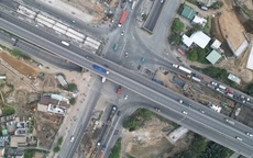 Nút giao Mỹ Thủy đạt 75% tiến độ, còn vướng mặt bằng 6 hộ dân