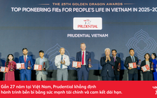 Prudential Việt Nam nhận giải thưởng Rồng Vàng 2026