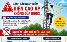 Cảnh báo nguy cơ mất an toàn điện từ việc thả diều gần đường dây điện trong dịp hè