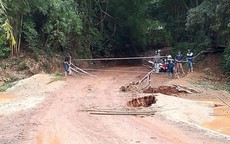 Tạm ngưng lưu thông qua cầu tạm sông Mã Đà, TP Đồng Nai