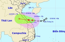 Áp thấp nhiệt đới giật cấp 8-9 vào Huế-Quảng Trị